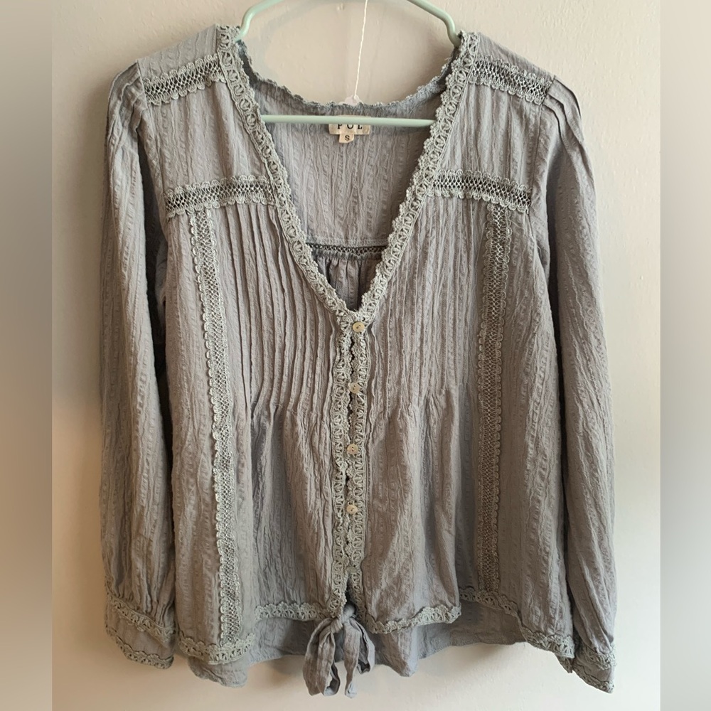 21. POL Lace Detail Blouse